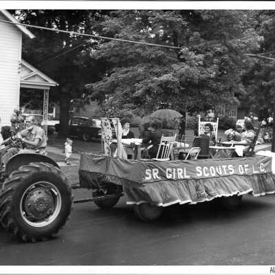 Liberty /Center Senior Girl Scouts Float in the 1960 Centennial Parade