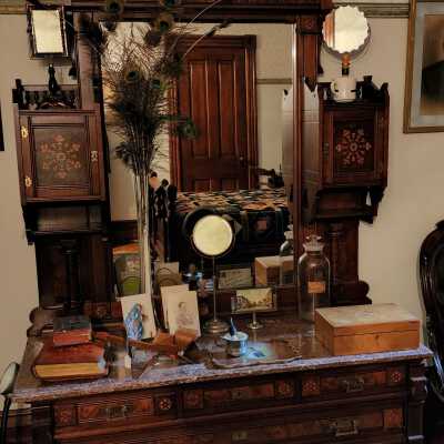 Eastlake, Marbletop Dresser, Matching Mirror