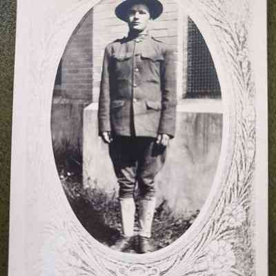 1917 Ed Hammer WWI Military Postcard Photo