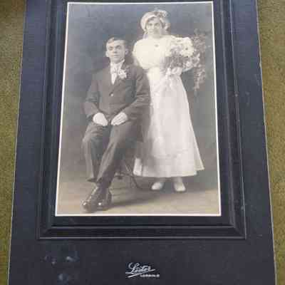 1914 John & Mattie (Romes) McGee, Cletus Schwab's God Parents Cabinet Card Photo