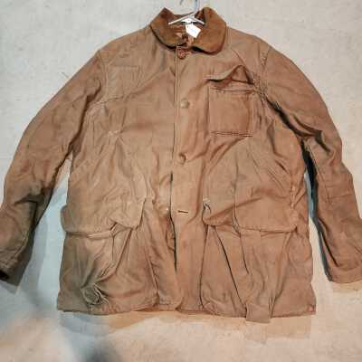1930's Brown Canvas, Jacket/Pants Hunting Suit