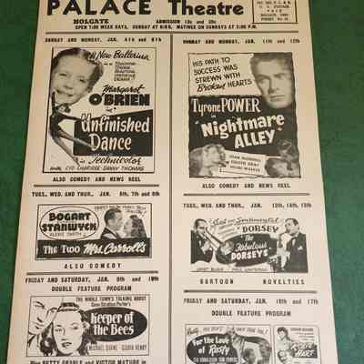Holgate Palace Theatre Movie Flyer