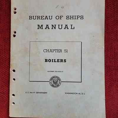 Bureau of Ships, 1945 Rived Chapter 51 Edition, Boilers, Kenneth Schuller