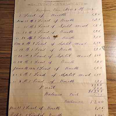 William Samse, 1889, Proprietor of "A Line of Canal Boats", Wood Bill