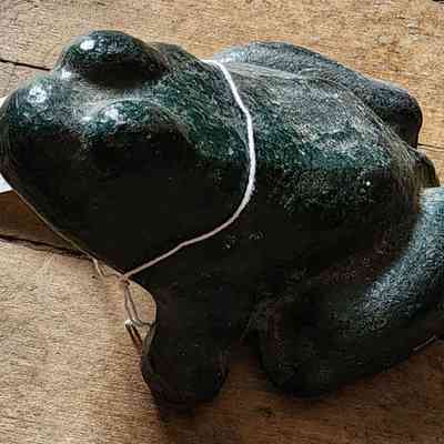 Heller-Aller End of Day Cast Iron Frog Doorstop