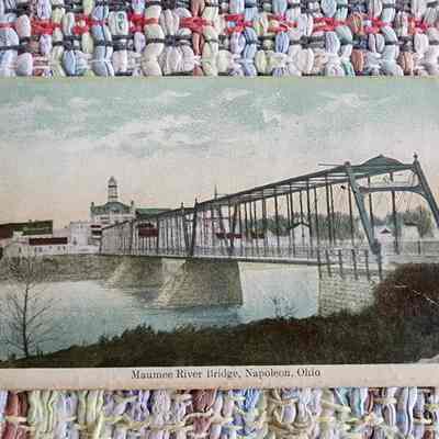 1911 Postcard, Maumee River Bridge, Napoleon, Ohio