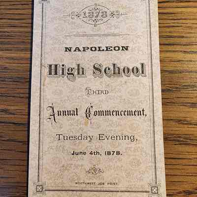1878 Napoleon High School Commencement