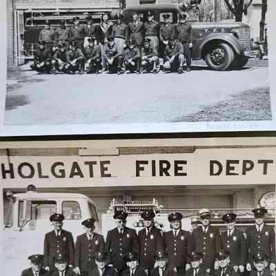 (3) 1950 Holgate, Ohio Volunteer Fireman Photos