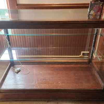 4.5' x 24" Oak & Glass Display Case