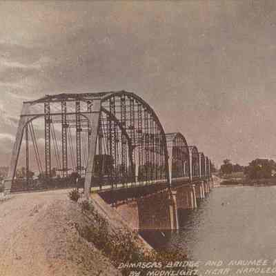 Damascus Bridge and Maumee River around 1910