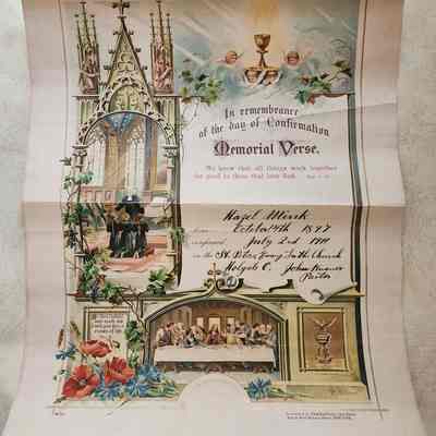 Confirmation Award, Hazel Mink, October 1897