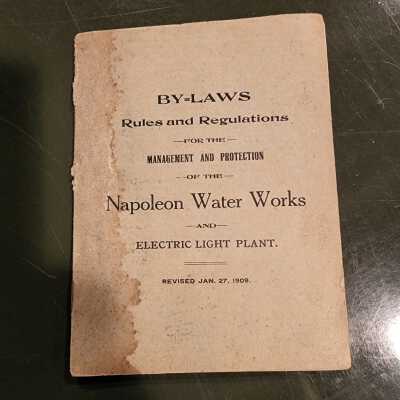 1909 Napoleon Water Works By-Laws