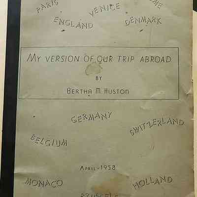 My Travels Abroad, 1958 Journal, Bertha Juston