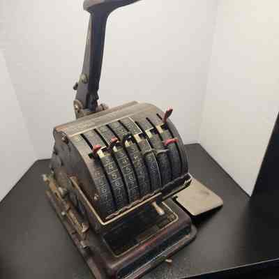 Hedman Check Writer, Used at the Napoleon Community Bank