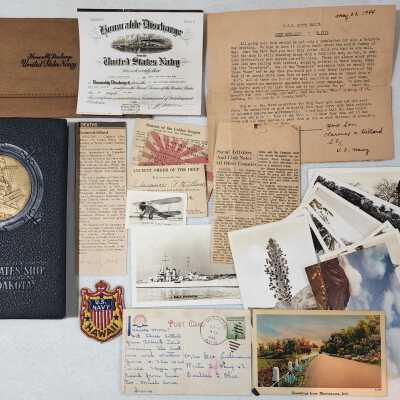 Postcards, WWII, "Ship Called South Dakota"