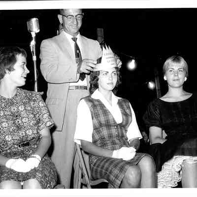 1960 Liberty Center Queen (Unidentified) Crowned at the Firemen Convention