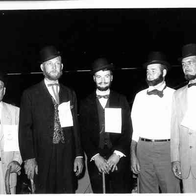Photo of Unidentified Contestants in the Beard Contest held in Liberty Center in 1960