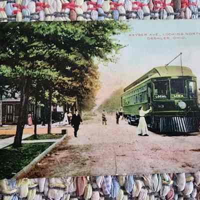 1913 Postcard: Keyser Ave, Looking North, Deshler, Ohio to William Hoff