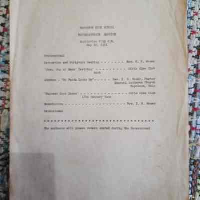 1951 NHS Baccalaureate Service