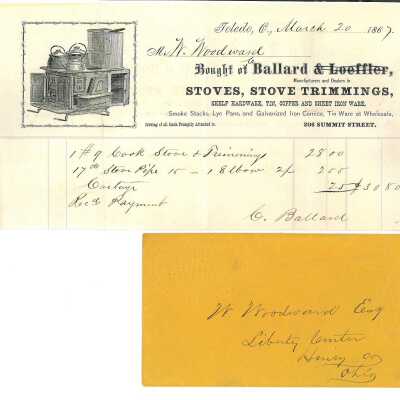 Ward Woodward's 1867 Receipt for a Kitchen Cook Stove