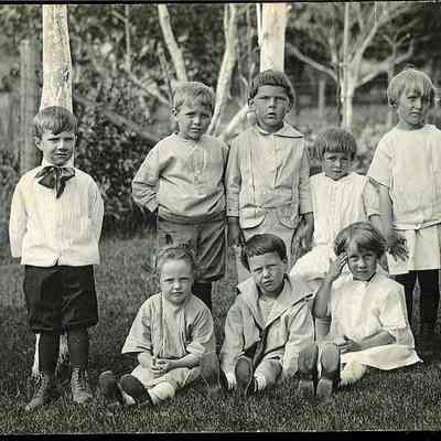 Ferman W. Carpenter with a group of boys - 1918