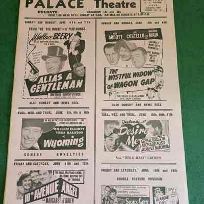 Holgate Palace Theatre, Movie Flyer, 40's