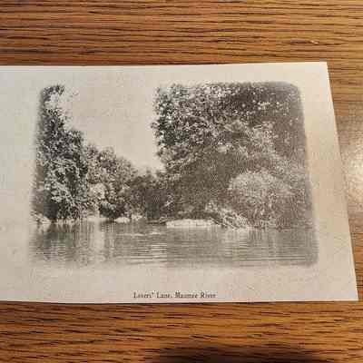 Lovers' Lane, Maumee River Postcard