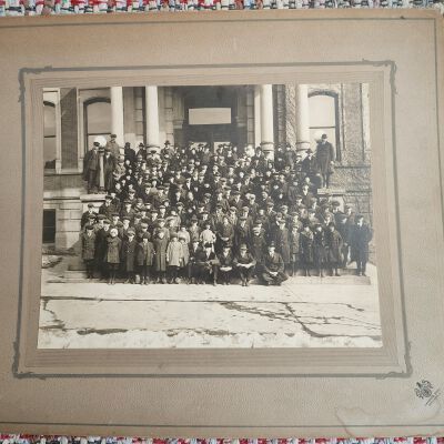 Gardner Group Photo, Cabinet Card, Courthouse?