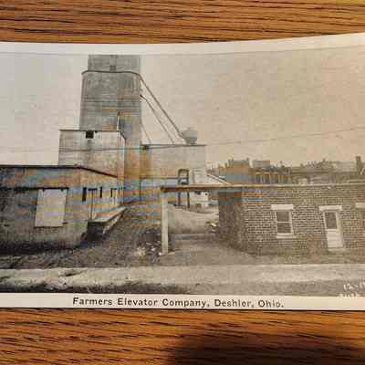 Farmers Elevator, Deshler, Ohio Postcard
