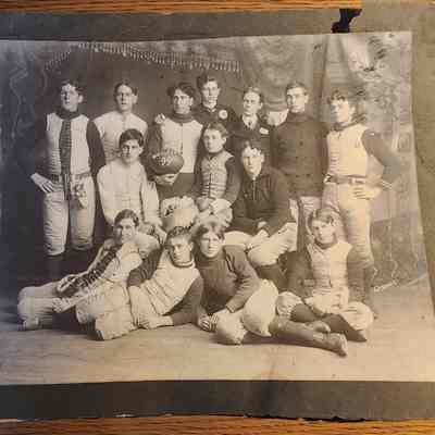 1899 Napoleon Football Team Cabinet Photo, Gardner Photography