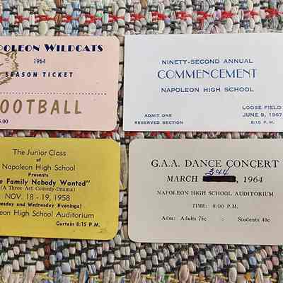 (4) Napoleon High School Related Tickets, 60's