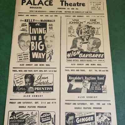 Holgate Palace Theatre Movie FLyer, 40's