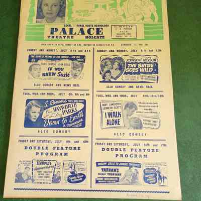 Holgate Palace Theatre Movie Flyer, 40's