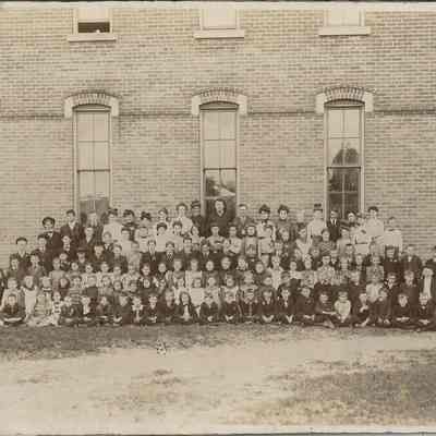 Cabinet Card of Liberty Center School 1-12 Grades, circa 1890
