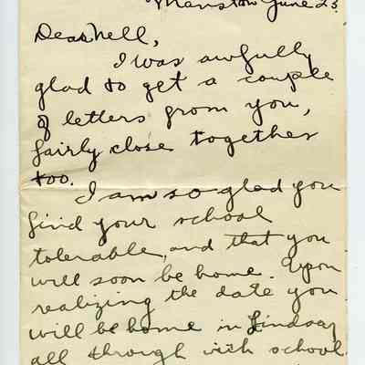 Letter R.N. Flying School Marston June 23, 1917