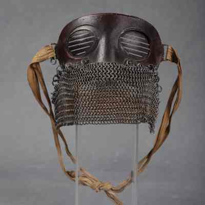 1918 First Tank Battn. steel/leather/chain mail "splatter mask"