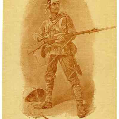 Linen print "Gentleman in Khaki, 1899-1902."