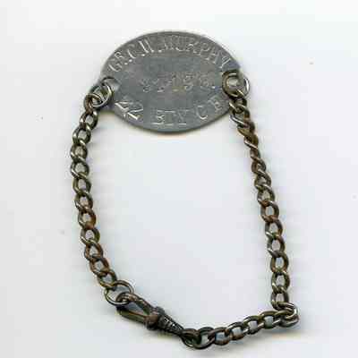 1916-1918 Canadian Field Artillery identity bracelet