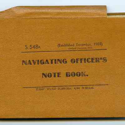 1944 Royal Navy Navigating Officer's Note Book