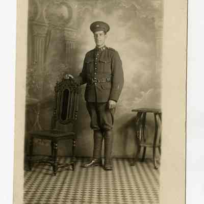 Postcard "A unidentified RPPC of a 4th Battalion soldier."