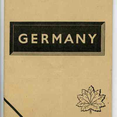 1944 Canadian Army "Germany" Pamphlet.
