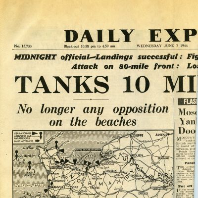 1944 British civilian "Daily Express" newspaper