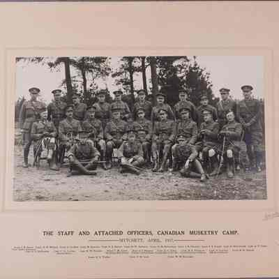 Photograph "Staff and Attached Officers, Canadian Musketry Camp, 1917"
