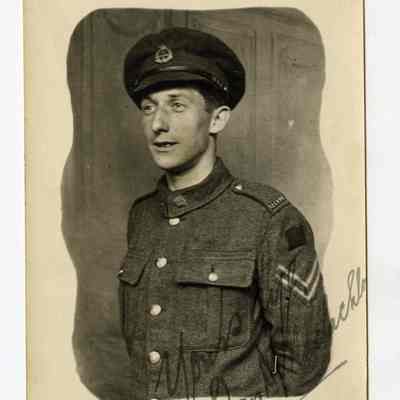 Postcard "A RPPC of a 5th Battalion Corporal identified as MacLachlan or MacLough."