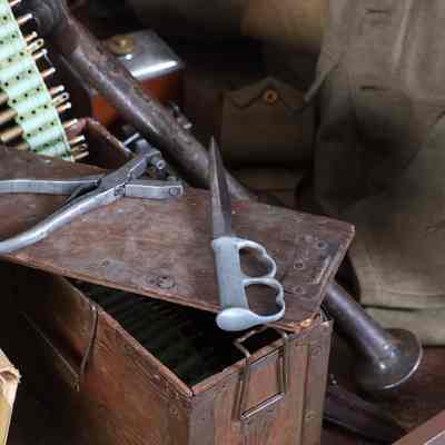 Fighting Knife on display in the "Vickers Machine Gun" Exhibition