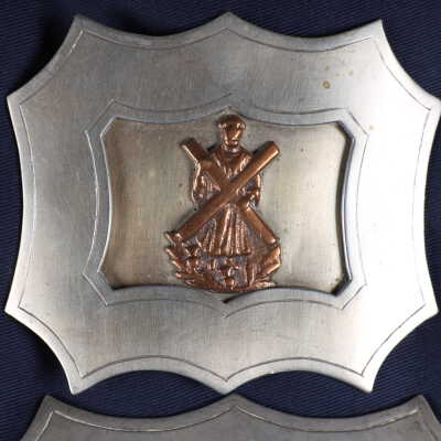 1916-18 15th Battalion silver baldrick piece - copper insignia