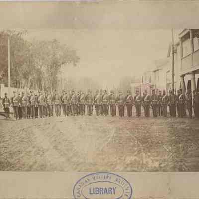 Photograph "Company of Peel Militia, Brampton, Ontario, 1866."
