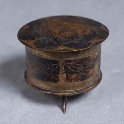 1916-1918 French/Belgian civilian "trench art" souvenir shell casing lid