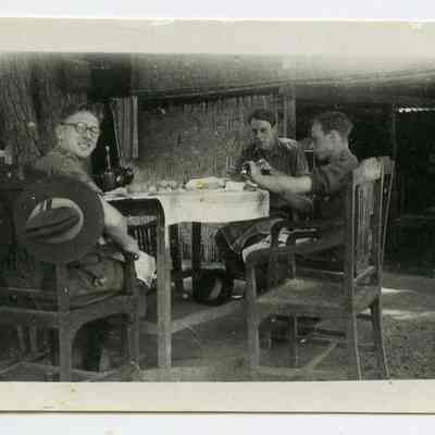 Photograph "Dinner at Hirjas House, Burma, 1944"