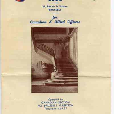 1944 Canadian Army "Rendezvous Club" Pamphlet.